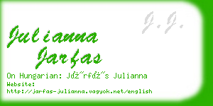 julianna jarfas business card
